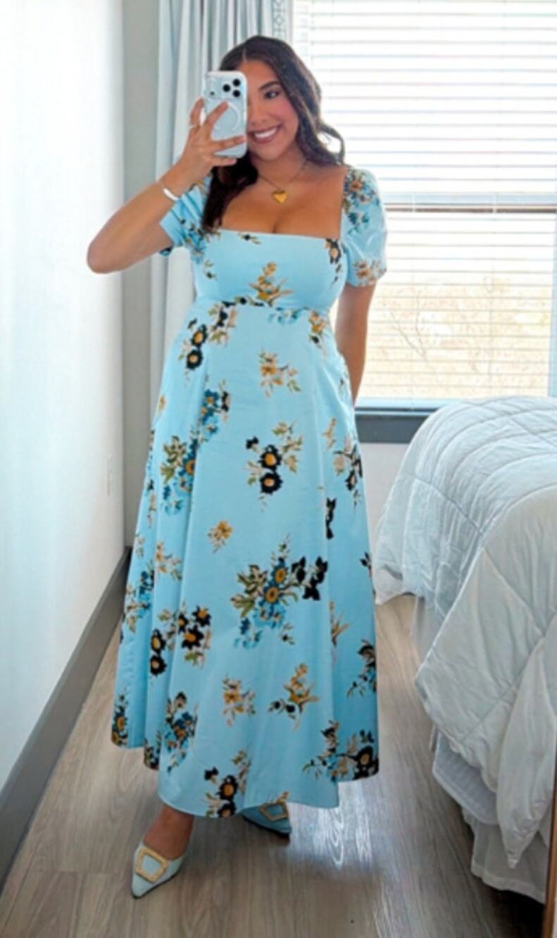 HILL HOUSE The Matilda Dress in Sloane Blue Size Small